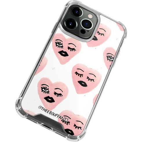 Bouffants and Broken Hearts Winking Hearts iPhone 14 Pro Clear Case